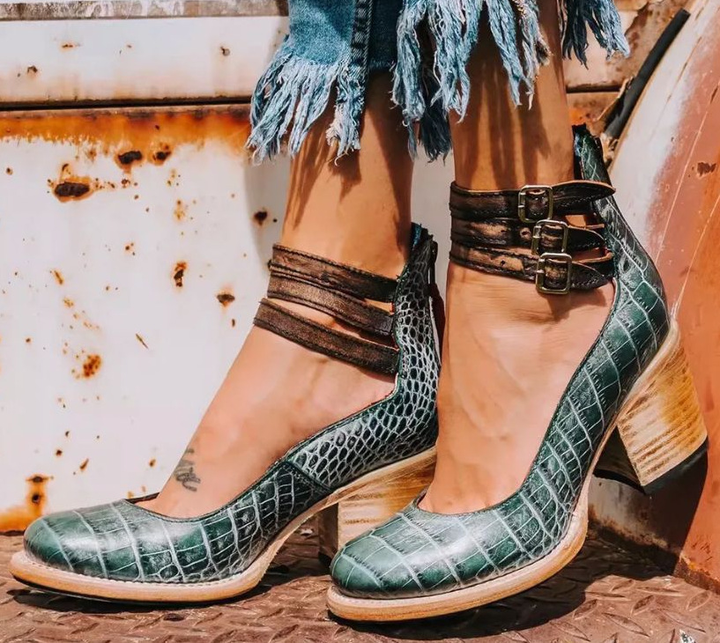Ginevra™ | Heels with Straps and Wide Heel