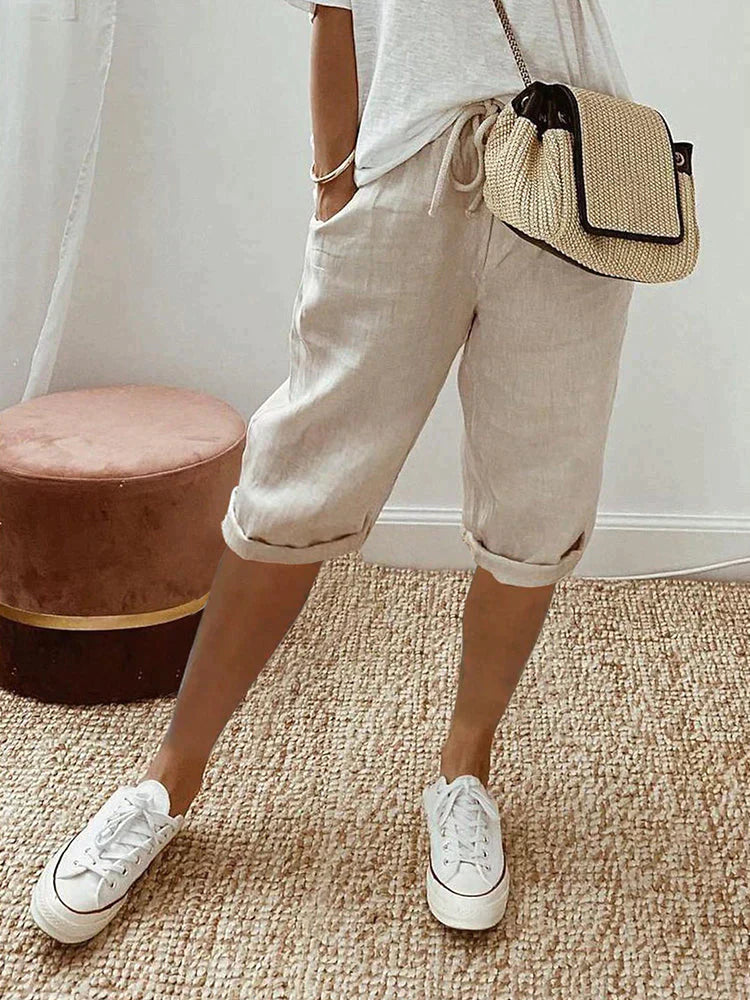 MELANIE Cotton-Linen Women's Pants