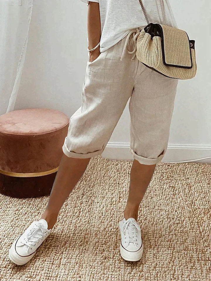 MELANIE Cotton-Linen Women's Pants