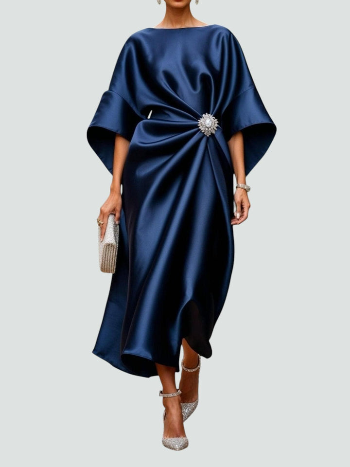 Gracie – Elegant long satin dress