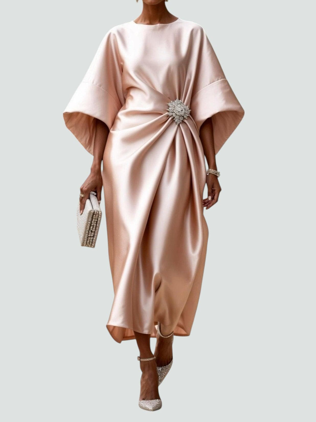 Gracie – Elegant long satin dress