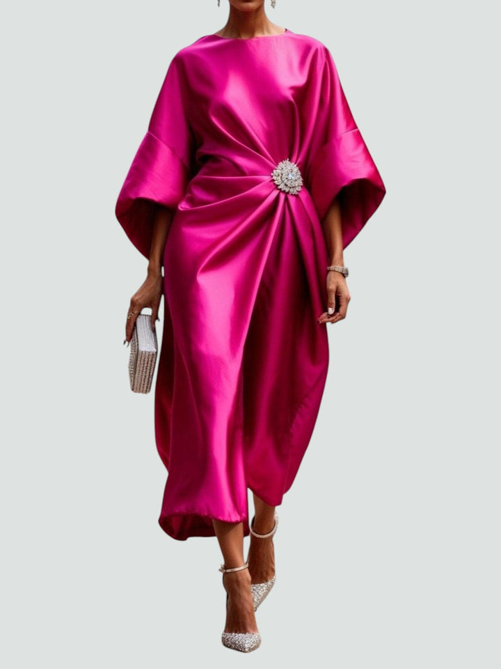 Gracie – Elegant long satin dress