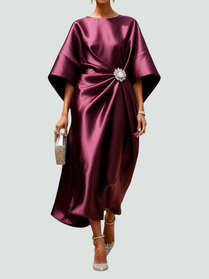 Gracie – Elegant long satin dress