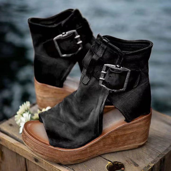 Kayla - Anchor Sandals with Buckle in Boho Style