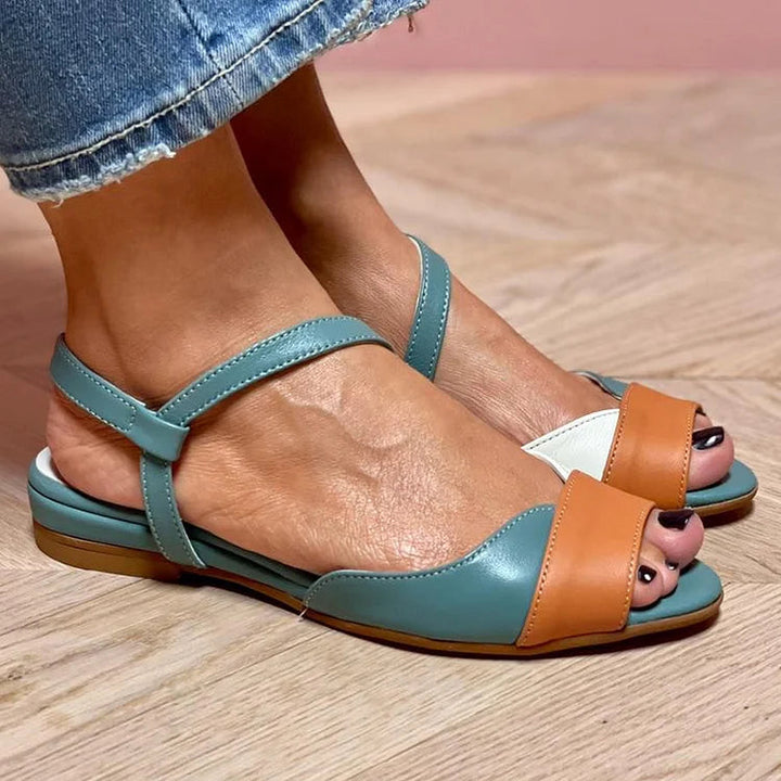 GINEVRA | TRICOLOR OPEN-TOE SANDALS