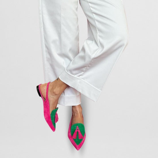 Frendessa™ | Fringe Ballerinas with Decorative Strap