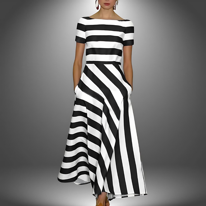 Kennedy - Light and Airy Dress with Subtle Stripes