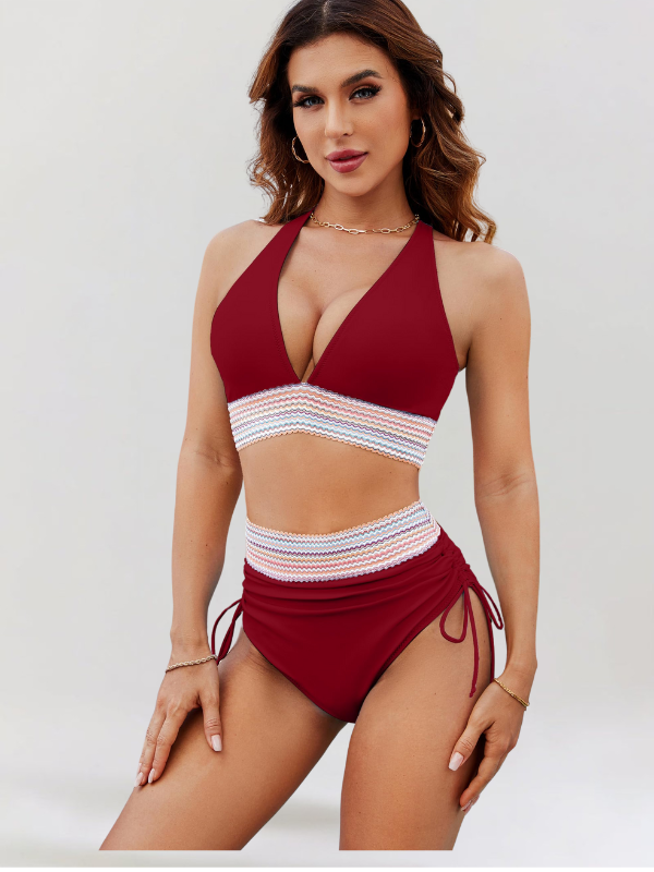 Estella – High-Waisted Bikini Set with Tummy Control