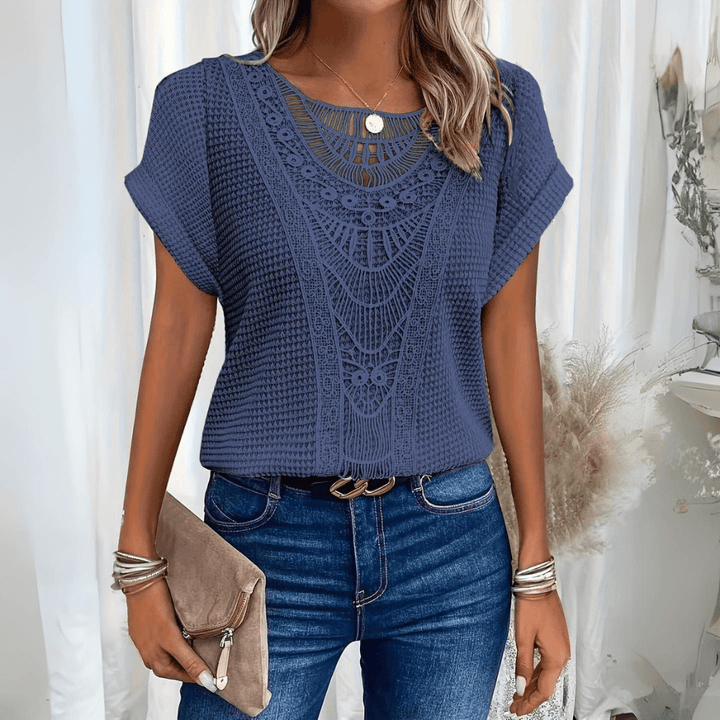 Aada™ | Lightweight boho shirt with crochet detail