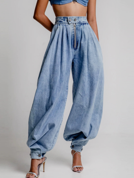 Amari - High-Waisted Balloon Jeans