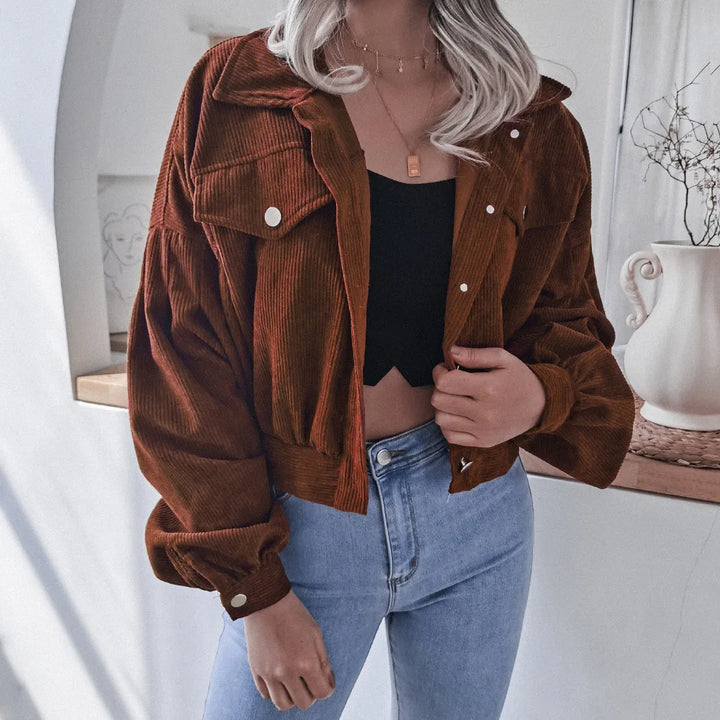 Valerie - Retro Corduroy Casual Short Jacket