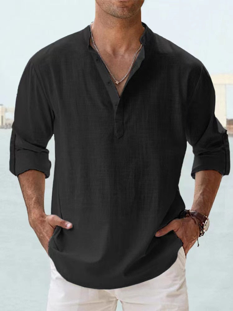 Sebastian- Breathable linen shirt