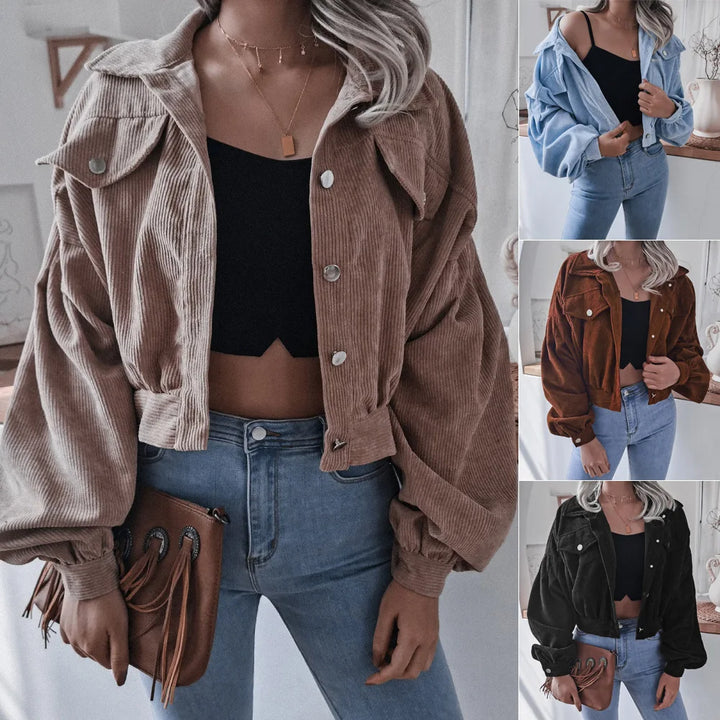 Valerie - Retro Corduroy Casual Short Jacket
