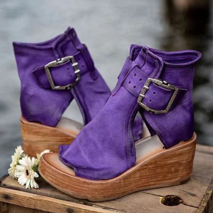 Kayla - Anchor Sandals with Buckle in Boho Style