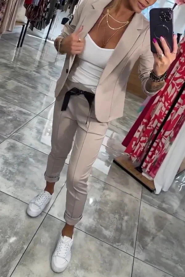Bianca - Tailored Set with a soft Blazer and Casual Joggers
