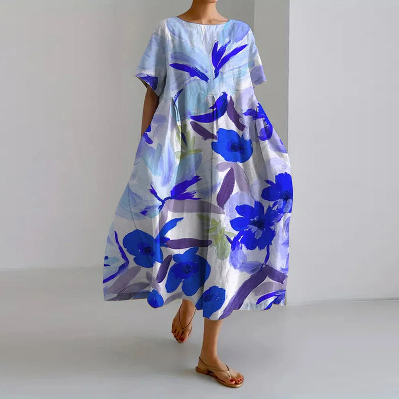 Elegant Serene-Fit Floral Dress for a Chic and Comfortable Look